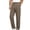 Coffee, variant on Men's Ice Silk Dress Pants Straight Leg Lightweight Breathable Loose Fit Business Work Trousers Wrinkle Free Slacks