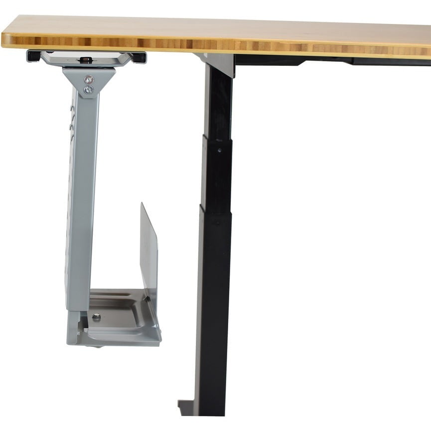 Swiveling UnderDesk Computer CPU Holder for Sit Stand Standing Desk