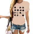 thumbnail image 2 of Pxiakgy Vente Chaude! T-Shirt Trèfle de la Saint-Patrick pour Femmes Chanceux Irlandais Manches Courtes T-Shirt Graphique Trèfle Mode Décontractée Imprimé Amour Col Rond Manches Courtes T-Shirt, 2 of 4