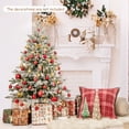 thumbnail image 4 of Topbuy 2 Pack 4 FT Pre-lit Artificial Entrance Christmas Tree Faux Snow Flocked Xmas Tree, 4 of 9