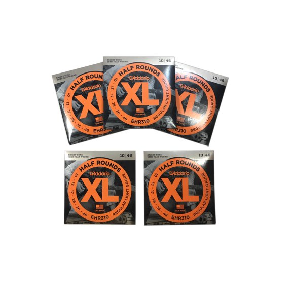 D'Addario Guitar Strings 5 Pack EHR310 Electric Half Round 10-46