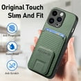 thumbnail image 5 of Allytechgroup Cards Holder Back Case for iPhone 15 Pro Max, Vintage PU Leather TPU Shockproof Slim Kickstand Anti-Drop Protective Wallet Phone Case Cover for Apple iPhone 15 Pro Max, Green, 5 of 8