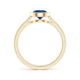 thumbnail image 2 of Angara Natural 1 Ct. Blue Sapphire Solitaire Ring in 14K Yellow Gold for Women (Ring Size: 3), 2 of 9