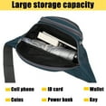 thumbnail image 6 of Large Capacity Fanny Pack Chest Bag for Men and Women, Nylon Crossbody Bag, 21x17x13cm Outdoor Sports Wallet for Storage/Organization(Blue),Hulucky, 6 of 8