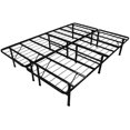 thumbnail image 1 of ViscoLogic Cadre de Lit Pliable en Métal, Cadre de Lit Plateforme, Base de Matelas, 14 Pouces de Hauteur, Outil Free Assembly, Espace de Rangement sous le Lit, Noir, 1 of 5