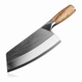 thumbnail image 6 of Kitchen Knife Cleaver Meat Chopping Damascus Asian Stainless Steel Chef Butcher, 6 of 6