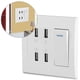 thumbnail image 3 of 4 Puertos Interruptor De Control 5V 2.1A/1A 4100mA USB Montado En La Pared Toma De Corriente Cargador Outlet220 ~ 250V, 3 of 7