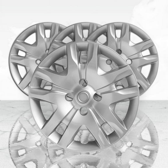 Upgrade Your Auto 16 Inch Wheel Covers Silver fits Nissan Sentra 2010-2012, 4 Pcs