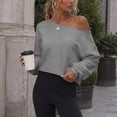 thumbnail image 5 of Msgweeeg Off-Shoulder Pullover Sweatshirt, Lightweight, Women's S-XXXL, 5 of 8