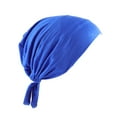 thumbnail image 2 of Baqcunre Beanies Hats Men, Women's Muslim Elastic Band Ethnic Hijab Solid Color Adjustable Small Cap Tube Cap Wrapped Turban Cap Lace Up, Beanie for Women, Baby Beanie, 2 of 3