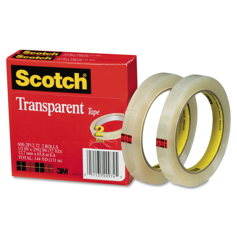 Scotch Double-Sided Removable Tape, Clear, 1/2 in. x 300 in., 1 Disp. -  Yahoo Shopping