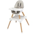 thumbnail image 1 of Pemberly Row Baby High Chair Infant Convertible Chair 5 Point Seat Belt Gray, 1 of 7