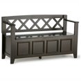 thumbnail image 1 of SIMPLIHOME Amherst SOLID WOOD 48 inch Wide Entryway Storage Bench with Safety Hinge, Multifunctional Transitional in Hickory Brown, 1 of 2