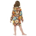 thumbnail image 4 of FORMRS Niños Bathrobe Unisex Hooded Robe Soft Plush Pajamas Sleepwear, Size 4-6T, Blooming Flowers, 4 of 7