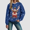 thumbnail image 2 of Futezty Christmas Sweatshirts for Women Novelty Funny Santa Xmas Tree Graphic Pullover Tops Loose Casual Fleece Shirts, 2 of 6