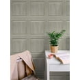 thumbnail image 3 of NextWall Washed Faux Panel Peel and Stick Wallpaper (Warm Pewter), 3 of 7