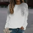 thumbnail image 2 of Cmfcve Women's Oversize Fall Top Long Sleeve Crew Neck Printed Sweatshirt Casual Loose Graphic Pullover Shirts, 2 of 5