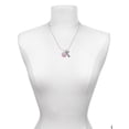 thumbnail image 3 of Delight Jewelry Silvertone Domed Multi Color VET - Love and Lock Charm Necklace, 18"+1", 3 of 4
