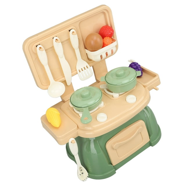 Design Kitchen Playset Children Utensils Set, Complete Set, Imaginative Play, Easy Cleaning And Storage, Safe Material For Fine Motor Skills