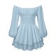 thumbnail image 3 of WILLBEST Fondos para Vestidos de Mujer Vestido Informal de Otoño con Cuello Cuadrado y Manga Larga con Borde con Volantes para Mujer Grande​​, 3 of 3
