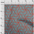 thumbnail image 2 of oneOone Viscose Chiffon Sky Blue Fabric Geometric Sewing Craft Projects Fabric Prints By Yard 42 Inch Wide, 2 of 4