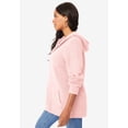 thumbnail image 6 of Roaman's Women's Plus Size Thermal Waffle Hoodie Zip Up Cardigan Jacket, 6 of 6