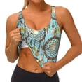 thumbnail image 3 of Hirioo Boho Dreamcatcher 1 for Women's Sports Vest with Full-Print Design, Stretchy Fabric and Removable Pads-Large, 3 of 8