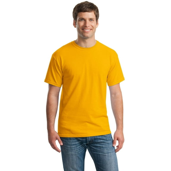 Gildan Mens Heavy Cotton T-Shirt , XL, Gold (Pack of 12) 12 Gold
