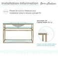thumbnail image 4 of Pierre 36 Single, Open Shelf, Gold Metal Frame Bathroom Vanity, 4 of 12
