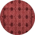thumbnail image 1 of Ahgly Company Machine Washable Indoor Round Abstract Red Modern Area Rugs, 7' Round, 1 of 4