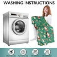thumbnail image 6 of Wearable Oversized Blanket,Green Christmas Santa and Icon Pattern Wearable Blanket Hoodie for Adults,Cozy Hooded Blankets with Super Pockets,Super Warm Fuzzy Pullover for Women & Men, 6 of 6