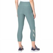 Mondetta Womens Midweight High Waisted Mesh Capri Leggings, Small