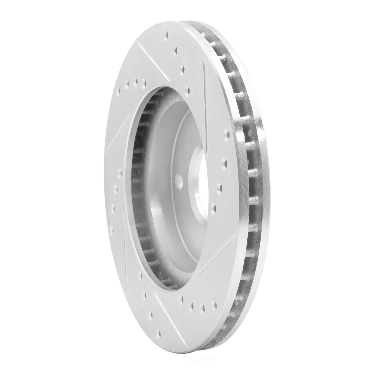 Dynamic Friction Company 631-56013L DFC Brake Rotor - Drilled And Slotted - Silver
