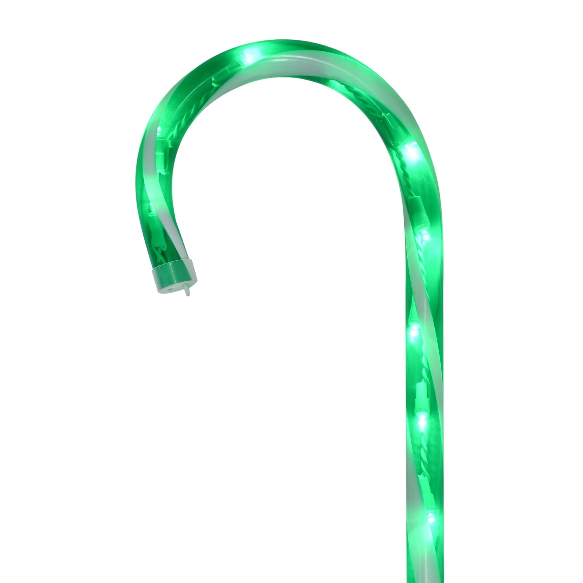 Light-Up Candy Cane Outdoor Christmas Yard Stake, Green and White, 26", by Holiday Time