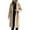 Khaki, variant on Women's Warm Winter Trench Coat Long Blend Overcoat Fashionable Outerwear For Ladies