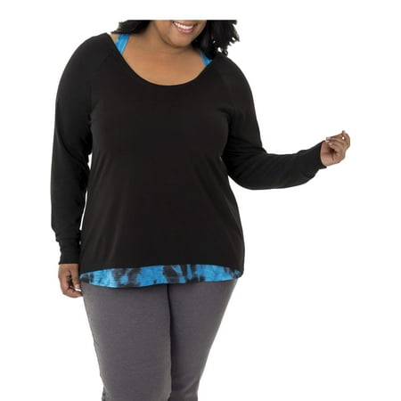 Fruit Of The Loom Women S Plus Size Active Ballet 2fer Top Fruit Of The Loom Women S Plus Size Active Ballet 2fer Top