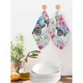 thumbnail image 2 of Spring Kitchen Dish Towels for Drying Dishes Set of 2, Truck Botanical Floral Leaf Butterfly Wooden Grain Waffle Weave Microfiber Hand Tea Bathroom Towels Quick Dry & Absorbent Towel 12x12, 2 of 7