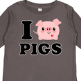 thumbnail image 4 of Inktastic I Love Pigs Boys or Girls Long Sleeve Toddler T-Shirt, 4 of 5