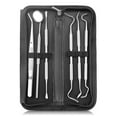 thumbnail image 1 of Este kit de limpieza dental de 6 piezas incluye palillos de dientes, un espejo dental, un raspador de placa, una sonda dental, un raspador dental y pinzas dentales., 1 of 1