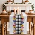 thumbnail image 2 of Table Runner 72 Inches Long for Kitchen Dining, Colorful Flowers Dresser Scarf Farmhouse, Dining Table Decorations for Wedding/Parties, Spring Floral Elegant Pastoral Watercolor 18 x 72 In, 2 of 8