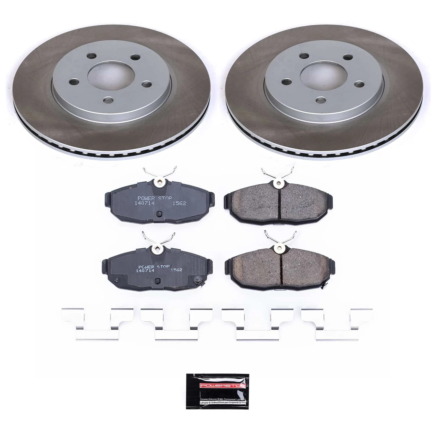 PowerStop Rear Semi-Coated Rotor and Low-Dust Ceramic Brake Pad Kit SC5941