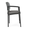 thumbnail image 4 of Lesro Lenox Steel Fabric Hip Waiting Room Guest Chair in Charcoal/Gray Flannel/Castillo Metal, 4 of 5