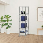 Shelving Inc. 12 d x 12 w x 54 h Chrome Wire Shelving with 5 Shelves