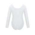 thumbnail image 2 of Sholeno Kids Girls One Piece Gymnastic Leotard Ballet Dance Long Sleeve Athletic Unitard Bodysuit White 12, 2 of 7