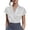 White, variant on Ashirexll Short Sleeve Shirts for Women, Solid Color Fashion Elegant Satin Short Sleeve Lapel Top