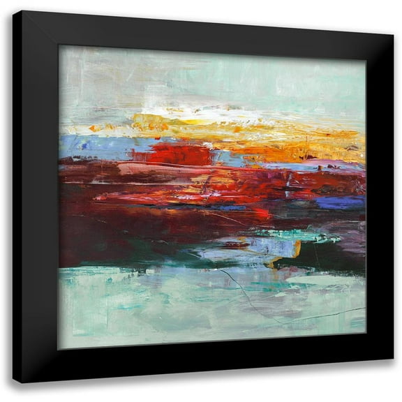 Design Fabrikken 12x12 Black Modern Framed Museum Art Print Titled - Out of Dark