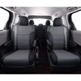 thumbnail image 4 of Coverdream Custom Fit Toyota Highlander 2014-2019 Three Row,Second Row Captain Chair Seat Covers &Hybrid - Leather Full Set Black/Gray, 4 of 7