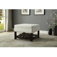 thumbnail image 5 of Benzara Leatherette Upholstered Wooden Cocktail Table with Lift Top Storage, White and Brown-Color:White And Brown, 5 of 5