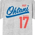 thumbnail image 2 of Shohei Ohtani MVP Ohtani Players #17 Men's Gray Crew Neck Short Sleeve T-Shirt-Medium, 2 of 4