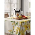 thumbnail image 6 of Spring Floral Table Cloth, Waterproof Tablecloth for Rectangle Tables, Watercolor Forsythia Flowers Hummingbirds Beige Reusable Washable Fabric Table Cover for Restaurant Kitchen Dining 52"x70", 6 of 9